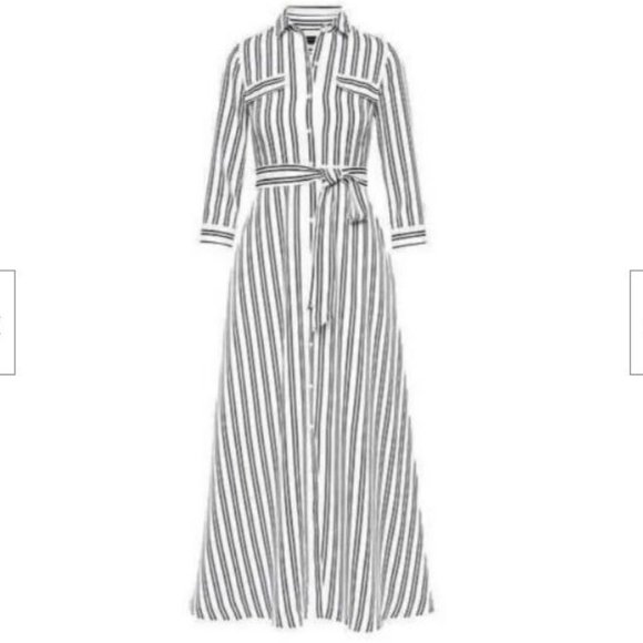 Banana Republic Dresses & Skirts - Banana Republic Stripe Maxi Shirt Dress, Size 8
